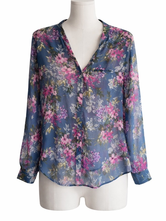Kut from the Kloth Tops - Kut from the Kloth Chiffon Button-Front Blouse